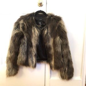 Forever 21 faux fur coat